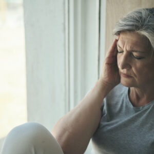 woman with headache